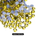 thumbnail image 3 of Uxcell Hotfix Rhinestones Flatback Crystal Glass Gems for Craft Clothes DIY Decoration Lemon Yellow 4.8mm, 3 of 5