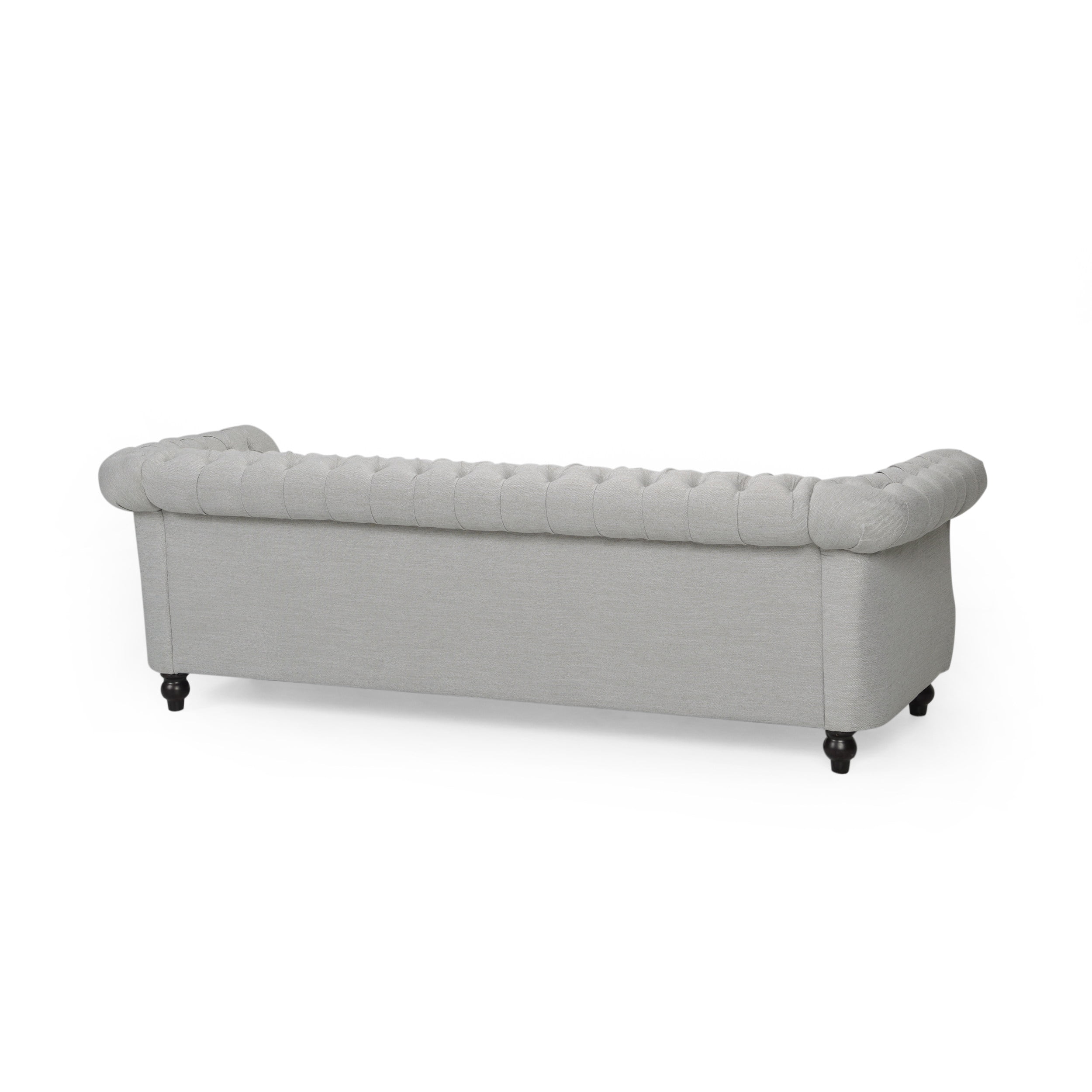 Canapé Chesterfield Noble House 215 cm, capitonnage profond, beige