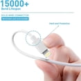 thumbnail image 3 of DEBGFS 3Pack for Charger Cord MFi Certified - Lightning Cable 3ft Durable Lightning to USB A Charging Cable Compatible with 13 12 11 Pro Max iPad Airpods, 3 of 8