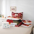 thumbnail image 4 of 7 Piece Bed in a Bag Queen Size Comforter Set for Kids Christmas Bedding Set,Merry Christmas Reversible Bed Set,Snowman Comforter with Sheet Set,All Season, 4 of 5