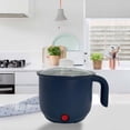 thumbnail image 1 of XYAIYT Border Electric Cooker Multi purpose Hot Pot for Noodles,Rice Easy Cooking in Dorm,Office Home Non Stick,Stainless Steel(Dark Blue), 1 of 6