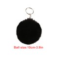 thumbnail image 3 of Fuzzy Ball Keychain Supple Comfortable Lovely Key Rings Adorable Practical Key Chains Women for Children Adults Elderly Students Black 10cm, 3 of 6
