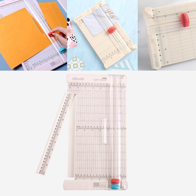 pitrice Paper Cutter Portable Paper Paper Cutter Trimmer and Book Cover Gift Box Home Paper Trimming Scorer for Cardstock Craft Projects 38x21CM