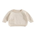 thumbnail image 1 of Pull Tricoté pour Bébé Manches Longues avec Poche Automne Tricoté pour Filles Garçons, 1 of 7