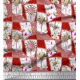 thumbnail image 1 of Soimoi Polyester Crepe Fabric Leaves & Flower Floral Print Fabric by Yard 42 Inch Wide, 1 of 3