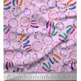 thumbnail image 1 of Soimoi Poly Georgette Fabric Wreath & Dream Catcher Home Decor Print Fabric by The Yard 42 Inch Wide, 1 of 3