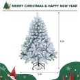 thumbnail image 4 of Costway 4.5ft Pre-Lit Premium Snow Flocked Hinged Artificial Christmas Tree w/150 Lights, 4 of 10