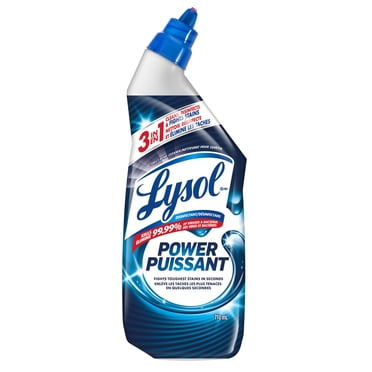 Lysol® Power Toilet Bowl Cleaner, Disinfectant Gel with 10x Cleaning Power*, Removes Hard Water & Rust Stains, Kills 99.9% of Germs, Fresh Clean Scent, 710 mL