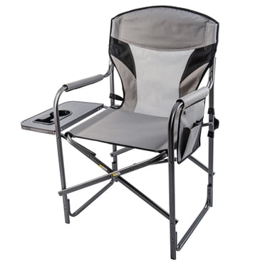 Ozark Trail Director Chair with Side Table, Holds up to 300lbs, Durable Polyester, Steel Frame