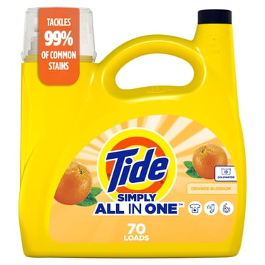 Tide Simply All-In-One Liquid Laundry Detergent, Orange Blossom Scent, 2.72 Litres, 70 Wash Loads