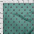 thumbnail image 2 of oneOone Polyester Lycra Fabric Floral Block Printed Fabric 1 Yard 56 Inch Wide, 2 of 4
