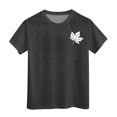 thumbnail image 4 of PMVFHDE Hauts de Base pour Fille T-Shirts pour Fille T-Shirts Graphiques T-Shirts pour Filles T-Shirts pour Filles Hauts d'Été Mignons pour Filles T-Shirt à Manches Courtes pour Filles T-Shirt Col Rond d'Été Ajusté T-Shirts de Base Noir, 3-4 Ans, 4 of 4