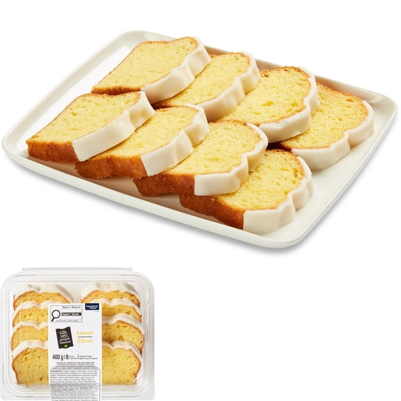 Quatre-quarts glacé au citron Mon marché fraîcheur, 8 tranches, total de 400 g