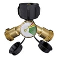 thumbnail image 1 of Amdohai Propane Y-Splitter Adapter with Gauge 2 Way LP Gas Adapter BBQ Tee Connector, 1 of 7