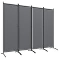 thumbnail image 1 of Outsunny Room Divider, 5.6FT Folding Privacy Screen, Dark Grey, 1 of 10