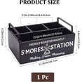 thumbnail image 2 of S'Mores Station Farmhouse S'Mores Bar Holder with Handles S'Mores Caddy Accessories Organizer Smores Supplies Container Box Serving Tray for S'Mores Maker Box Supplies Kit 11.3x4.3Inch, 2 of 9