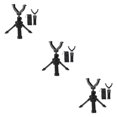 thumbnail image 1 of Ruiboury Durable Shooting Rest Tripod With 360掳 Rotation And Anti-corrosion Aluminum V Yoke V Yoke Stick Black 3Set, 1 of 6