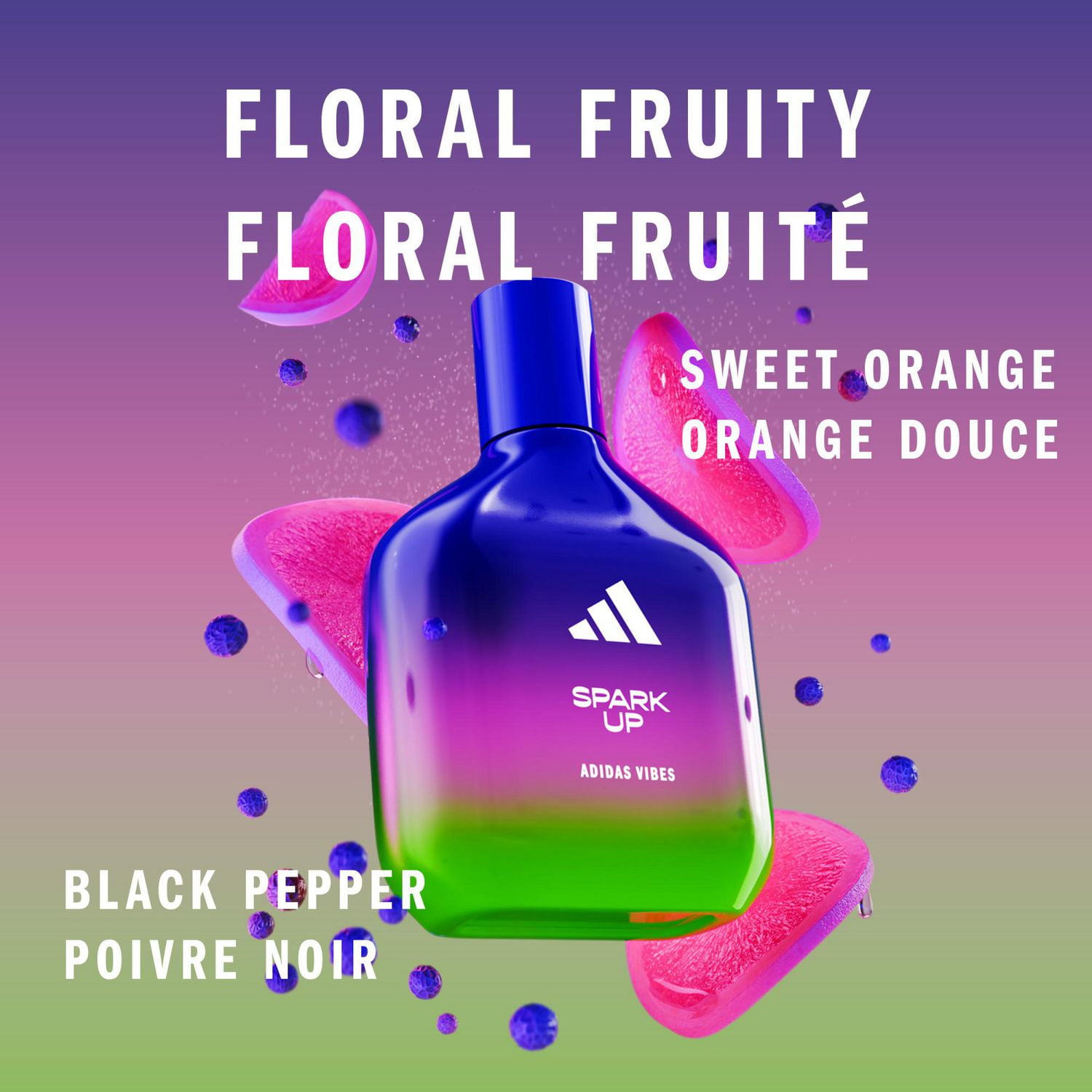 Vibes Spark Up Eau de Parfum, For All. Energising and Stimulating, Long Lasting Fragrance, Sweet Orange and Black Pepper