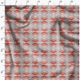 thumbnail image 3 of Soimoi Grey Viscose Chiffon Fabric Crabs Ocean Print Sewing Fabric Yard 42 Inch Wide, 3 of 6