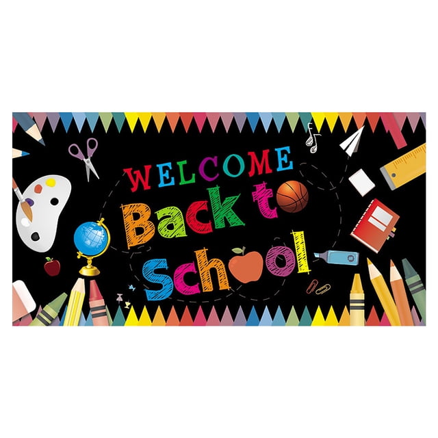 HOZADOIE Opening Season Banner Home Decor Back to Schoolback to School Opening Season Banner Opening School Background Cloth Decoration Colourful Flag
