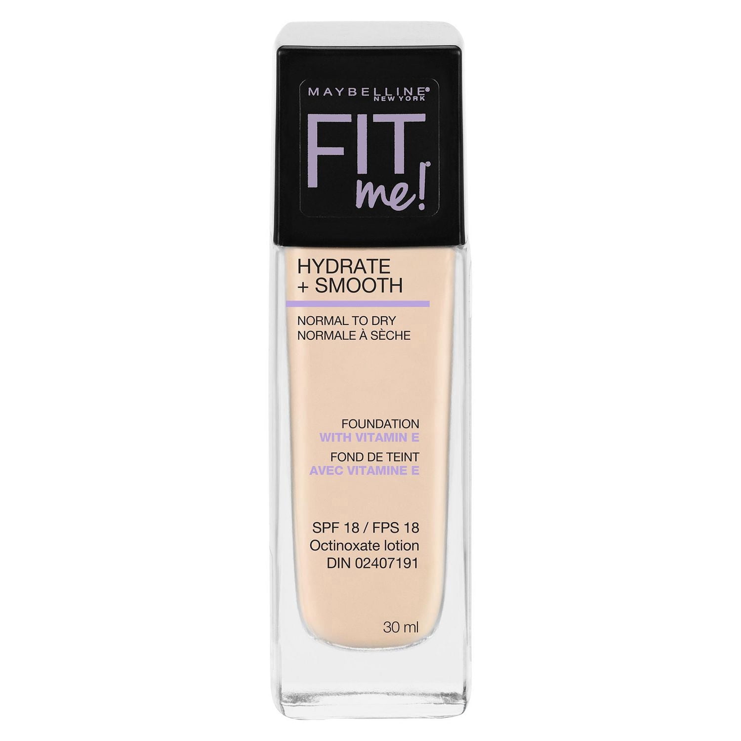 Maybelline New York Fit Me®, Hydrate + Smooth Fond de teint liquide, 30 ML
