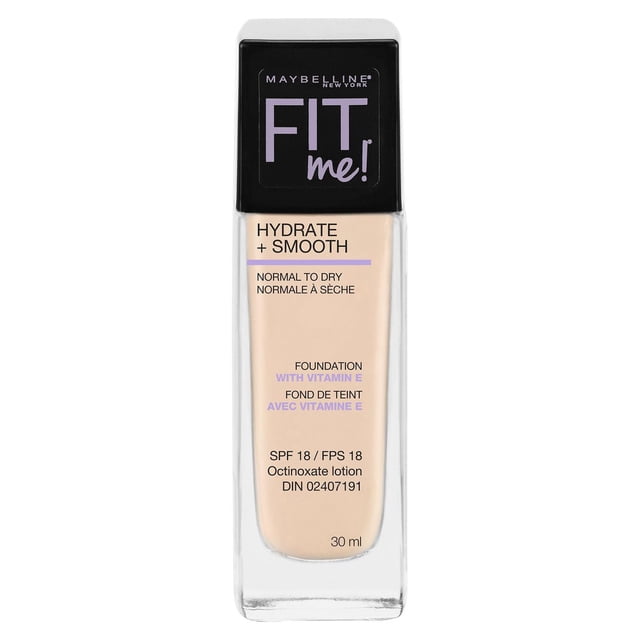 Maybelline New York Fit Me®, Hydrate + Smooth Fond de teint liquide, 30 ML