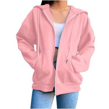 Jienlioq Blouse pour Femmes Grande Taille Liquidation Chandail Poches à Capuche Manches Longues Hauts Mode