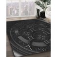 thumbnail image 3 of Ahgly Company Tapis d'Intérieur Lavable en Machine Carré Transitionnel Gris Minuit, 3 Pieds Carré, 3 of 7
