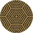 thumbnail image 1 of Ahgly Company Tapis Rond Lavable en Machine Intérieur Transitionnel Gris Minuit, 6 Pieds Rond, 1 of 7