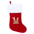 thumbnail image 1 of SUTENGDA 20 Inches Monogram Christmas Stockings Red Velvet with White Super Soft Plush Cuff Embroidered Xmas Stockings Classic Personalized Stocking Decorations for Family Holiday Season, 1 of 5