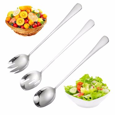 Xingzhi Ensemble de 3 Pcs de Serveurs à Salade en Acier Inoxydable Écologique et Pratique pour une Vie Durable Épais
