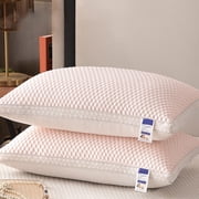 EazyTech Hotel Quality Cooling Pillow Cotton Cover for Stomach Sleepers & Hot Sleepers - Medium Firm Supportive Bed Pillow for Side Back Sleepers 1PC Pink