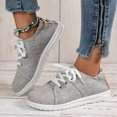 thumbnail image 5 of LSLJS Grandes Chaussures pour Femmes à Lacets à Bout Rond Décontractées Légères en Toile Bonbon Type Planche/chaussures de Sport, Chaussures Plates, 5 of 5