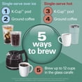 thumbnail image 2 of Hamilton Beach FlexBrew Advanced 5-in-1 Programmable 12 Cup Drip and Single Serve Hot & Iced Coffee Maker with Movable 60 oz. Water Reservoir Use Pod Packs and Grounds Fast Brewing Black (49924), 2 of 5