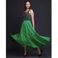 thumbnail image 4 of Phagun Jupe Longue Décontractée Verte pour Femmes, Maxi d'Été, Vêtements Indiens-18, 4 of 6