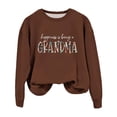 thumbnail image 1 of GZWYHT Grande Vente! Chandails à Capuchon pour Femmes, Chandails à Capuchon Graphiques, Chandail en Molleton pour Grand-Mère Automne Col Rond Chandails en Molleton Sans Capuche le Bonheur C'est d'Tre une Grand-Mère, Tenues d'Automne, Vêtements d'Automne Café L, 1 of 1