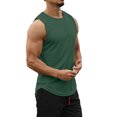 thumbnail image 1 of Kmbangi Débardeur de Sport pour Hommes Sans Manches Col Rond Hauts de Course Entraînement Physique, 1 of 3