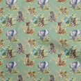 thumbnail image 1 of oneOone Cotton Silk Olive Green Fabric Animal Sewing Material Print Fabric By The Yard 42 Inch Wide, 1 of 4