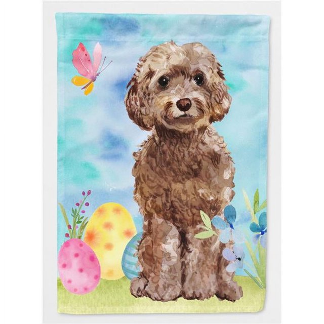 Carolines Treasures BB9619CHF Brun Cockapoo Pâques Drapeau Toile - Taille de la Maison