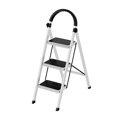 thumbnail image 4 of Limorve Step Ladder, 3 Step Ladder Folding Step Stool, Multi-Purpose Collapsible Ladder for Home or RV Outdoor Work, Heavy Duty 330 lbs Load (White, Red), 4 of 7