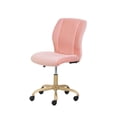 thumbnail image 4 of Mainstays Plush Velvet Office Chair, for Adults, Pearl Blush, 4 of 8