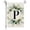 P, variant on HOZADOIE Linen Flag Home Decor Ins Style, 26 Letters+Green Plant Printing, Flax Garden Flag, First Letter of Surname, Hanging Flag At The Gate of Courtyard