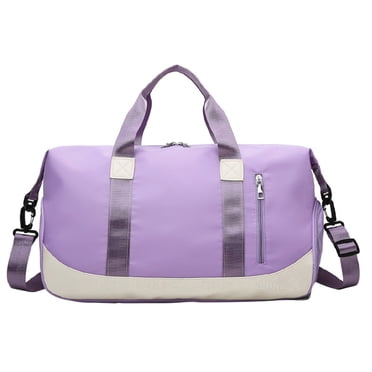 SDNall Sac Fourre-Tout Imperméable Multifonction pour le Gym et le Voyage, avec Poche pour Articles Mouillés, Compartiment à Chaussures pour Hommes et Femmes, Grande Capacité 28 L, Noir Vert Violet