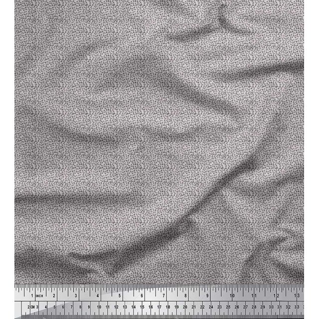 Soimoi Poly Georgette Fabric Leopard Skin Small Print Fabric by The Yard 42 Inch Wide