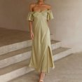 thumbnail image 1 of SMihono Summer Plus Size Dress for Women 2023 Mode Casual Printemps Été Manches Courtes Cheville Ronde Robe, 1 of 9