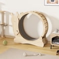thumbnail image 3 of Homall Roue d'Exercice pour Chat, Grande Roue de Course d'Exercice pour Chat de 48 Pouces avec Mécanisme de Verrouillage/roue Silencieuse/piste Tapis, Tapis Roulant pour Chats d'Intérieur, Bois Naturel, 3 of 7