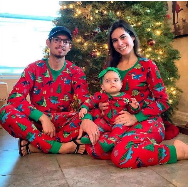 MesaSe Christmas Pajamas for Family Gingerbread Man Print