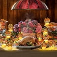 thumbnail image 4 of LED Thanksgiving Turkey Candle Lights, Battery Operated Flickering Electronic Tea Lights, Fall Harvest Pumpkin Maple Turkey Decor for Home Table Centerpiece, 6-Pack, 4 of 6