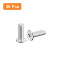 thumbnail image 3 of Unique Bargains M5x0.8x16mm Lot de 20 Vis à Tête Ronde Plate en Métal pour Machine à Visser, 3 of 5