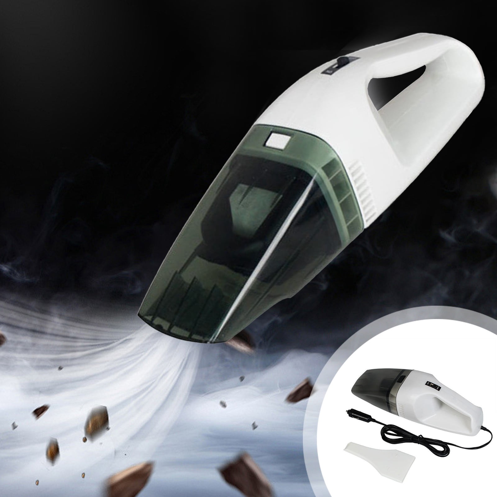Dvkptbk Car Vacuum Cleaner Portable Car Vacuum Cleaner Mini Portable Car Wet Dry Dusts Collector Vacuum Cleaner Car Accessories